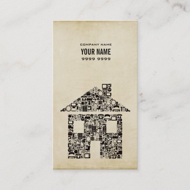 Visita Tarjeta de presentación de plantilla de construcci (Anverso)