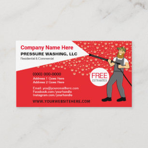 Visita Tarjeta de presentación de plantilla de lavado y l
