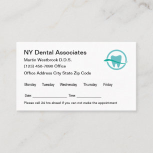 Visita Tarjeta de presentación de plantillas de citas pa