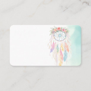 Visita Tarjeta de presentación de plumas Boho Cottage Sha