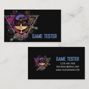Visita Tarjeta de Presentación de Probador de Juegos