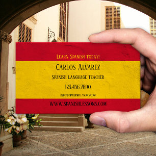 Visita Tarjeta de presentación de profesor de español