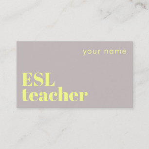 Visita Tarjeta de presentación de profesor de inglés como