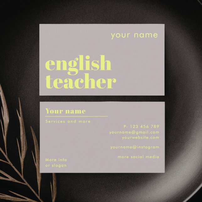 Visita Tarjeta de presentación de profesor de inglés como (Subido por el creador)