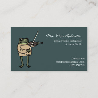 Visita Tarjeta de presentación de profesor de música