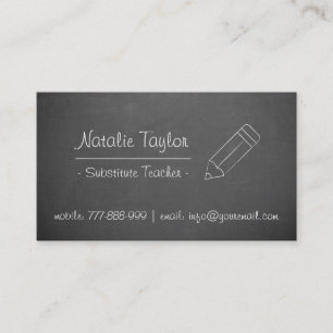 Visita Tarjeta de presentación de profesor sustituto con 