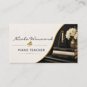 Visita Tarjeta de presentación de profesora de piano