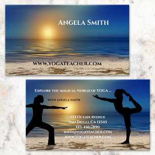 Visita Tarjeta de presentación de profesora de yoga en la