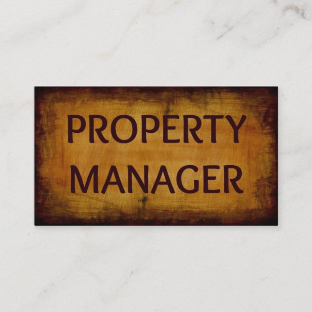 Visita Tarjeta de presentación de Property Manager (Anverso)
