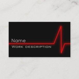 Visita Tarjeta de presentación de pulso rojo