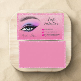 Visita Tarjeta de presentación de Purpurina de maquillaje