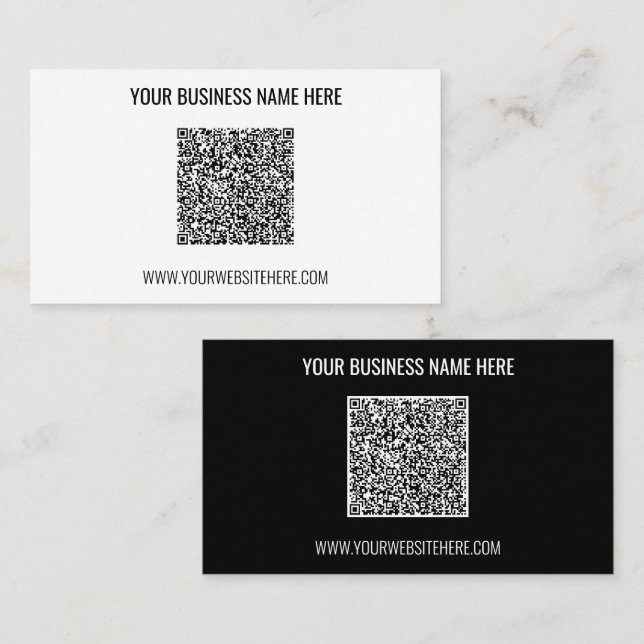 Visita Tarjeta de presentación de QR Code Name Website -  (Anverso / Reverso)