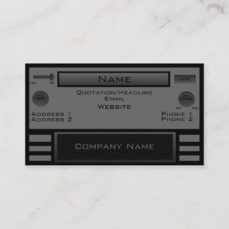 Visita Tarjeta de presentación de radio retro, gris