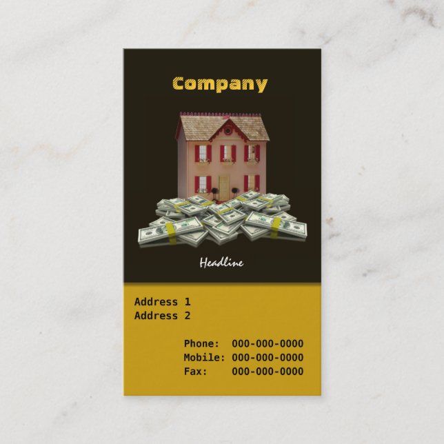 Visita Tarjeta de presentación de Real Estate Broker (Anverso)