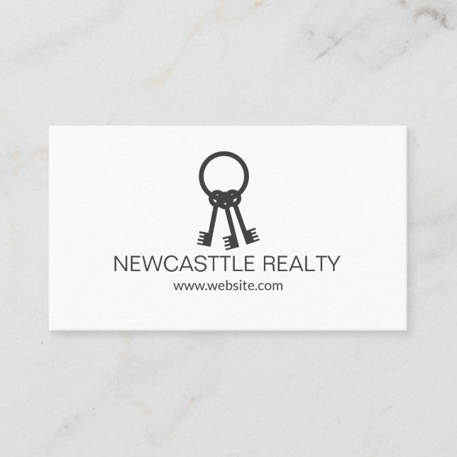 Visita Tarjeta de presentación de Realty Realtor Clave (Anverso)