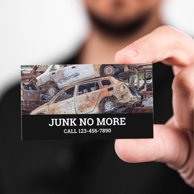 Visita Tarjeta de presentación de reciclaje de eliminació (Car Junk Business Cards)