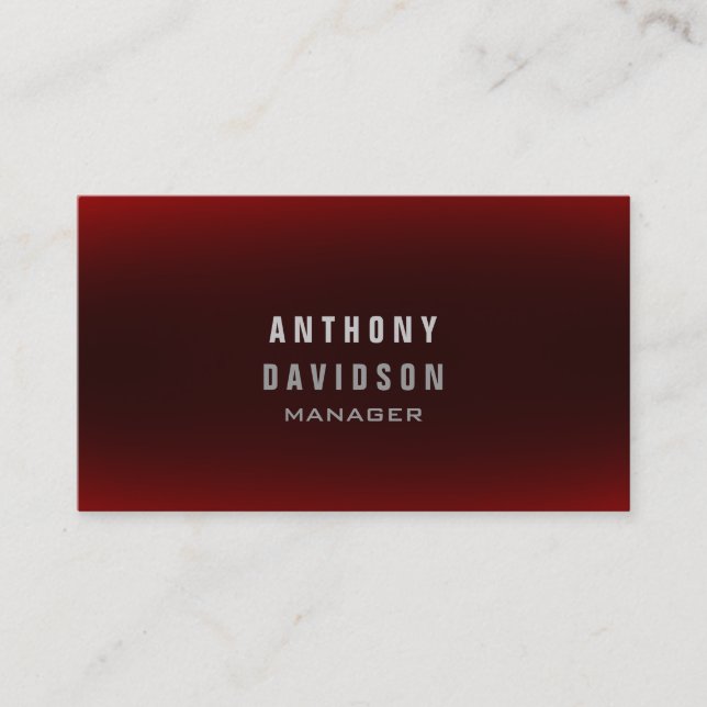 Visita Tarjeta de presentación de Red Manager de categorí (Anverso)