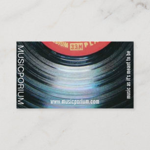 Visita tarjeta de presentación de registros de vinilo