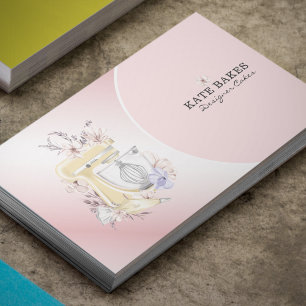 Visita Tarjeta de presentación de repostería mezcladora d