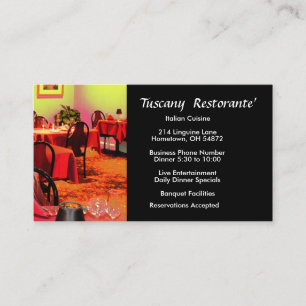 Visita Tarjeta de presentación de restaurante