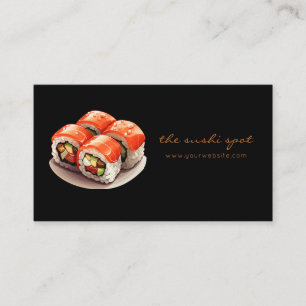 Visita Tarjeta de presentación de restaurante de sushi ch