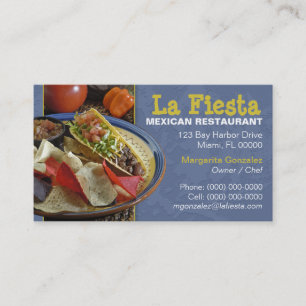 Visita Tarjeta de Presentación de Restaurante Mexicano