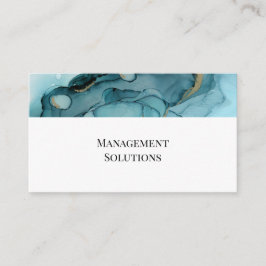 Visita Tarjeta de presentación de resumen verde azulado