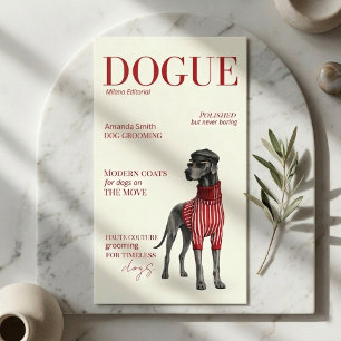 Visita Tarjeta de presentación de revista Dogue Gran Dané