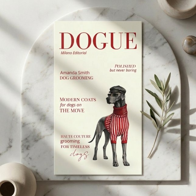 Visita Tarjeta de presentación de revista Dogue Gran Dané (Subido por el creador)