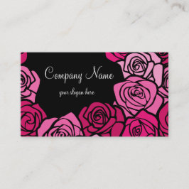 Visita Tarjeta de presentación de rosas rosas rosas antig
