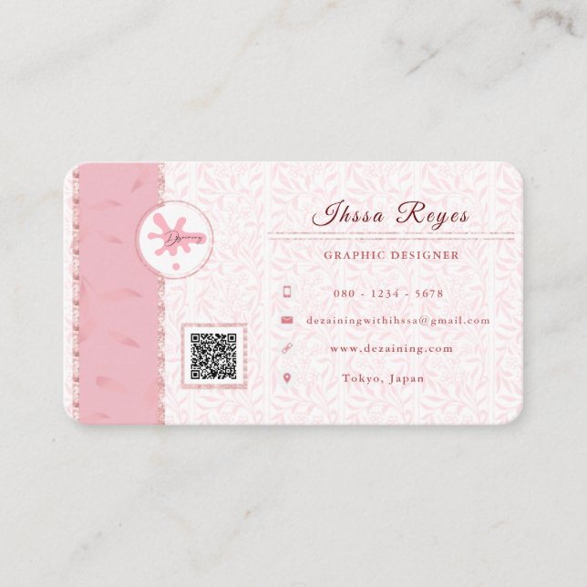 Visita Tarjeta de presentación de Rosegold (Anverso)