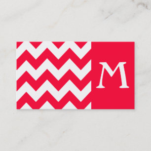 Visita Tarjeta de presentación de Rouge Bold Chevron Mono