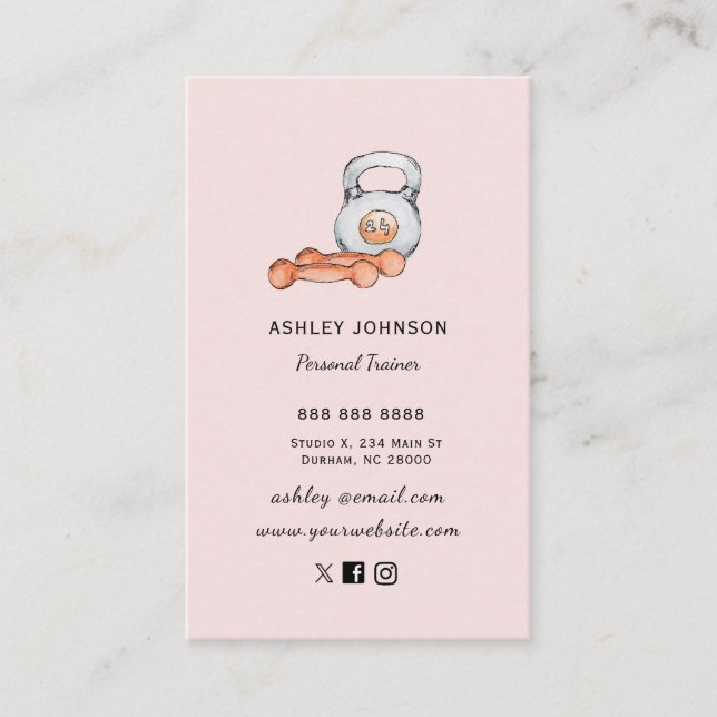 Visita Tarjeta de presentación de Rubor Fitness Trainer p (Anverso)