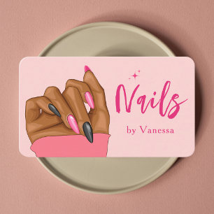 Visita Tarjeta de presentación de Rubor Pink Nail Artista