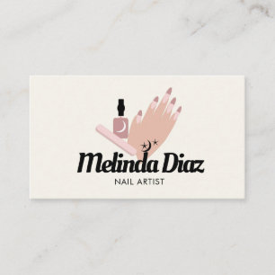 Visita Tarjeta de presentación de salón de arte de uñas d