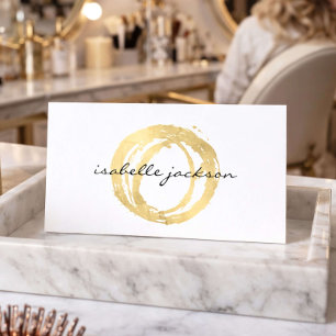 Visita Tarjeta de Presentación de Salón de Belleza Logo D