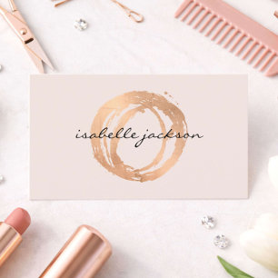 Visita Tarjeta de Presentación de Salón de Belleza Logo R