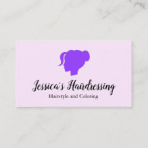 Tarjeta de presentación de salón de estilista mini