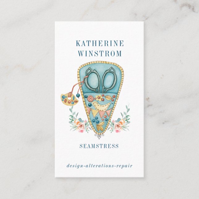 Visita Tarjeta de presentación de Seamstress Tailor (Anverso)