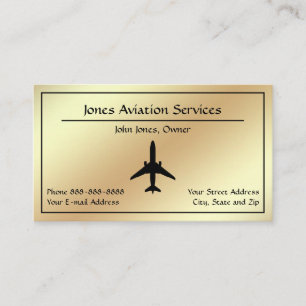 Visita Tarjeta de presentación de servicio de aviación de
