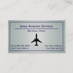 Visita Tarjeta de presentación de servicio de aviación de