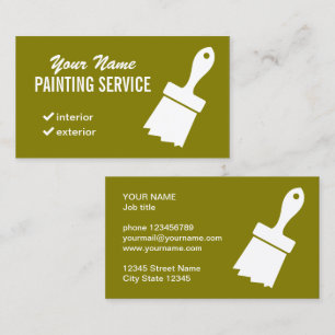 Visita Tarjeta de presentación de servicio de pintura con