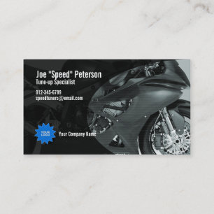 Visita Tarjeta de presentación de servicio para motocicle