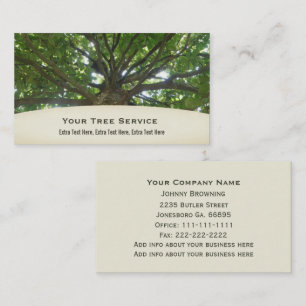 Visita Tarjeta de presentación de servicios de árbol