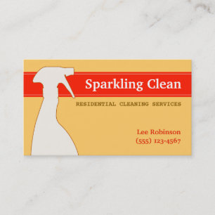 Visita Tarjeta de presentación de servicios de limpieza