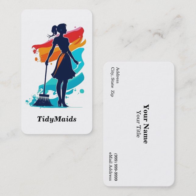 Visita Tarjeta de presentación de servicios de limpieza d (Anverso / Reverso)