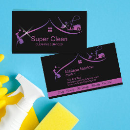 Visita Tarjeta de presentación de servicios de limpieza p