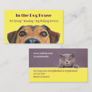 Visita Tarjeta de presentación de servicios para perros y