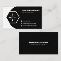 Tarjeta de presentación de Sharp Edge Barbershop