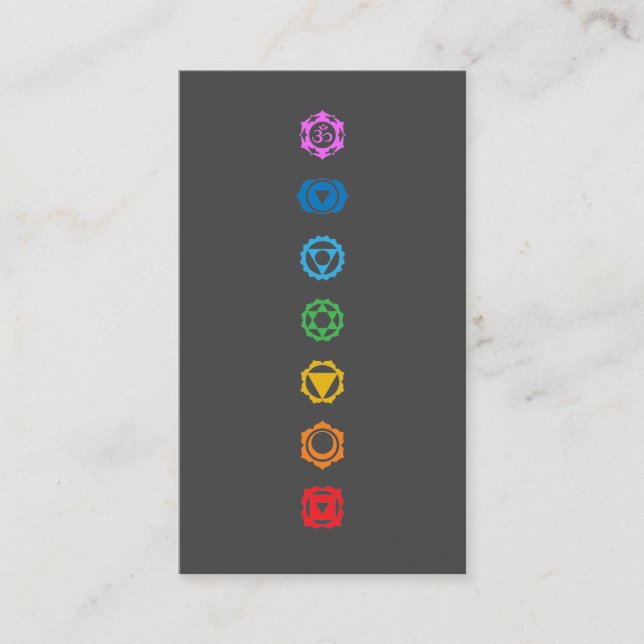 Visita Tarjeta de presentación de símbolo Chakra - Energí (Anverso)